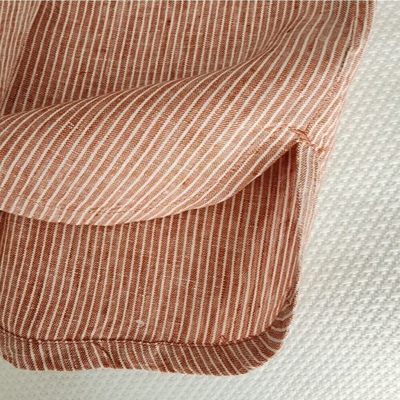 Coldwater Creek pants 100 % linen cropped elastic waistband wide leg - Picture 8 of 16